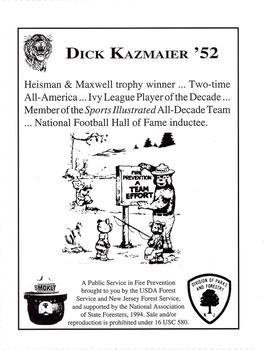 1994 Princeton Athletic News #NNO Dick Kazmaier Back
