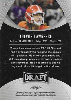 2021 Leaf Draft #01 Trevor Lawrence Back