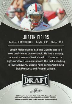 2021 Leaf Draft #02 Justin Fields Back