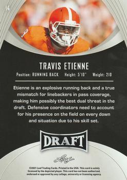2021 Leaf Draft #14 Travis Etienne Back