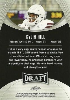 2021 Leaf Draft #17 Kylin Hill Back