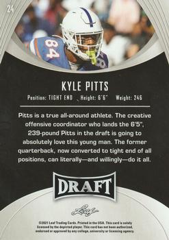 2021 Leaf Draft #24 Kyle Pitts Back