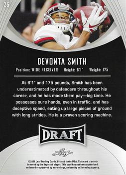 2021 Leaf Draft #26 DeVonta Smith Back