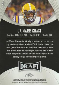 2021 Leaf Draft #31 Ja'Marr Chase Back