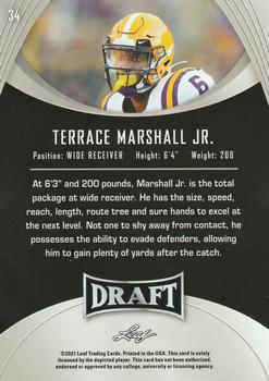 2021 Leaf Draft #34 Terrace Marshall Jr. Back