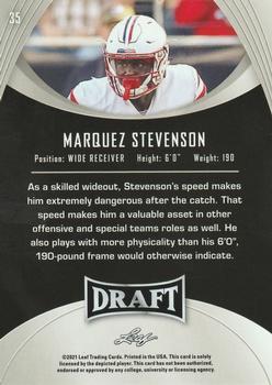 2021 Leaf Draft #35 Marquez Stevenson Back