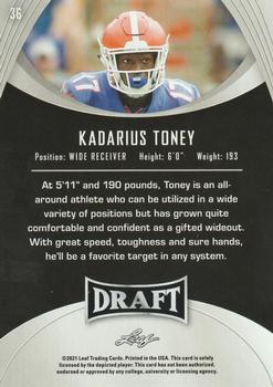 2021 Leaf Draft #36 Kadarius Toney Back