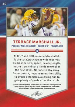 2021 Leaf Draft #40 Terrace Marshall Jr. Back