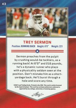 2021 Leaf Draft #43 Trey Sermon Back