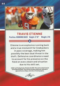 2021 Leaf Draft #44 Travis Etienne Back