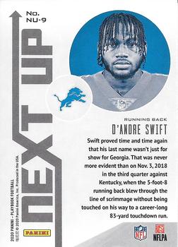 2020 Panini Playbook - Next Up #NU-9 D'Andre Swift Back