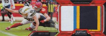 2020 Panini Playbook - Red Zone Gold #RZ-HH Hunter Henry Front