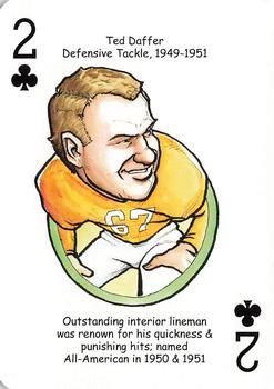 2007 Hero Decks Tennessee Volunteers Football Heroes Playing Cards #2♣ Ted Daffer Front
