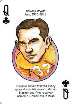 2007 Hero Decks Tennessee Volunteers Football Heroes Playing Cards #Q♣ Bowden Wyatt Front