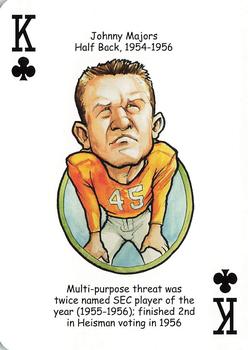 2007 Hero Decks Tennessee Volunteers Football Heroes Playing Cards #K♣ Johnny Majors Front