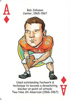 2007 Hero Decks Tennessee Volunteers Football Heroes Playing Cards #A♦ Bob Johnson Front