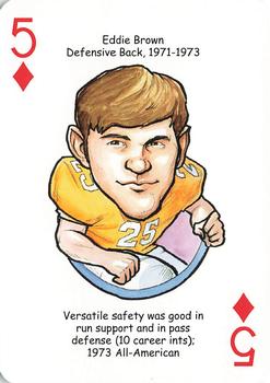 2007 Hero Decks Tennessee Volunteers Football Heroes Playing Cards #5♦ Eddie Brown Front
