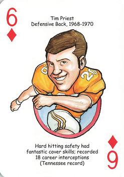 2007 Hero Decks Tennessee Volunteers Football Heroes Playing Cards #6♦ Tim Priest Front