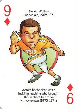 2007 Hero Decks Tennessee Volunteers Football Heroes Playing Cards #9♦ Jackie Walker Front