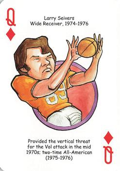 2007 Hero Decks Tennessee Volunteers Football Heroes Playing Cards #Q♦ Larry Seivers Front