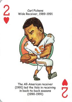 2007 Hero Decks Tennessee Volunteers Football Heroes Playing Cards #2♥ Carl Pickens Front