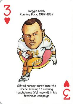 2007 Hero Decks Tennessee Volunteers Football Heroes Playing Cards #3♥ Reggie Cobb Front