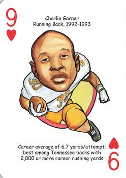 2007 Hero Decks Tennessee Volunteers Football Heroes Playing Cards #9♥ Charlie Garner Front