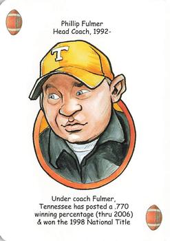 2007 Hero Decks Tennessee Volunteers Football Heroes Playing Cards #NNO Phillip Fulmer Front