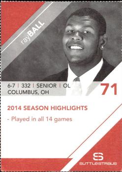 2015 Wisconsin Badgers Program Cards #NNO Ray Ball Back