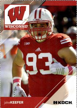 2015 Wisconsin Badgers Program Cards #NNO Jake Keefer Front