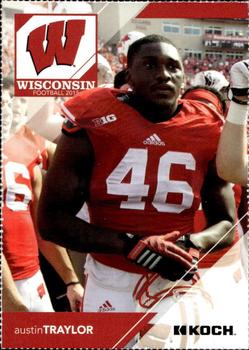 2015 Wisconsin Badgers Program Cards #NNO Austin Traylor Front