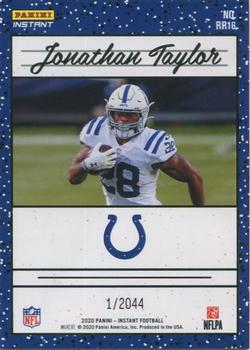 2020 Panini Instant Rated Rookies Retro #RR16 Jonathan Taylor Back
