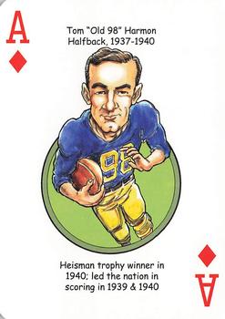 2019 Hero Decks Michigan Wolverines Football Heroes Playing Cards #A♦ Tom Harmon Front