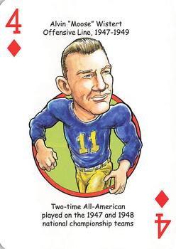 2019 Hero Decks Michigan Wolverines Football Heroes Playing Cards #4♦ Alvin Wistert Front