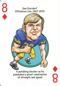 2019 Hero Decks Michigan Wolverines Football Heroes Playing Cards #8♦ Dan Dierdorf Front