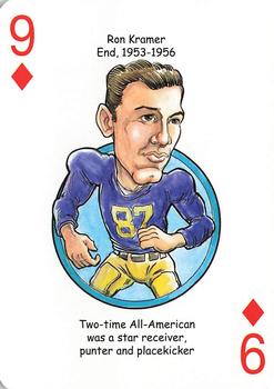 2019 Hero Decks Michigan Wolverines Football Heroes Playing Cards #9♦ Ron Kramer Front