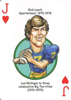 2019 Hero Decks Michigan Wolverines Football Heroes Playing Cards #J♥ Rick Leach Front