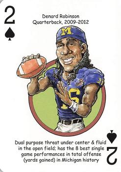 2019 Hero Decks Michigan Wolverines Football Heroes Playing Cards #2♠ Denard Robinson Front