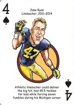 2019 Hero Decks Michigan Wolverines Football Heroes Playing Cards #4♠ Jake Ryan Front