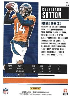 2020 Panini Contenders - Stardust #71 Courtland Sutton Back