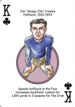 2018 Hero Decks Notre Dame Fighting Irish Football Heroes Playing Cards #K♣ Jim Crowley Front