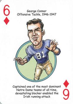 2018 Hero Decks Notre Dame Fighting Irish Football Heroes Playing Cards #6♦ George Connor Front