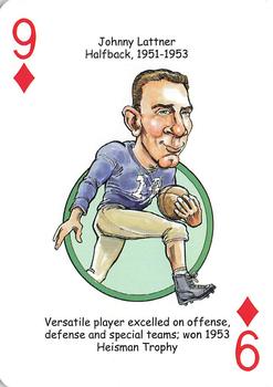 2018 Hero Decks Notre Dame Fighting Irish Football Heroes Playing Cards #9♦ Johnny Lattner Front