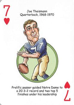 2018 Hero Decks Notre Dame Fighting Irish Football Heroes Playing Cards #7♥ Joe Theismann Front