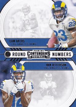 2020 Panini Contenders - Round Numbers #RN-AJ Cam Akers / Van Jefferson Front