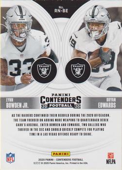 2020 Panini Contenders - Round Numbers #RN-BE Lynn Bowden Jr. / Bryan Edwards Back