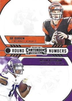 2020 Panini Contenders - Round Numbers #RN-BJ Joe Burrow / Justin Jefferson Front