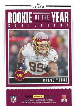 2020 Panini Contenders - Rookie of the Year Contenders #RY-CYO Chase Young Back