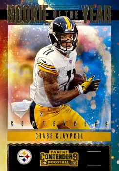 2020 Panini Contenders - Rookie of the Year Contenders #RY-CCL Chase Claypool Front