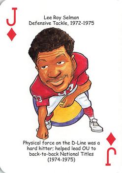 2009 Hero Decks Oklahoma Sooners Football Heroes Playing Cards #J♦ Lee Roy Selmon Front